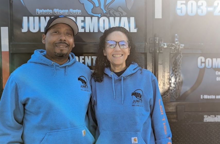Dupree and Michelle Carter, owner-operators of Junk It Junk Removal Portland